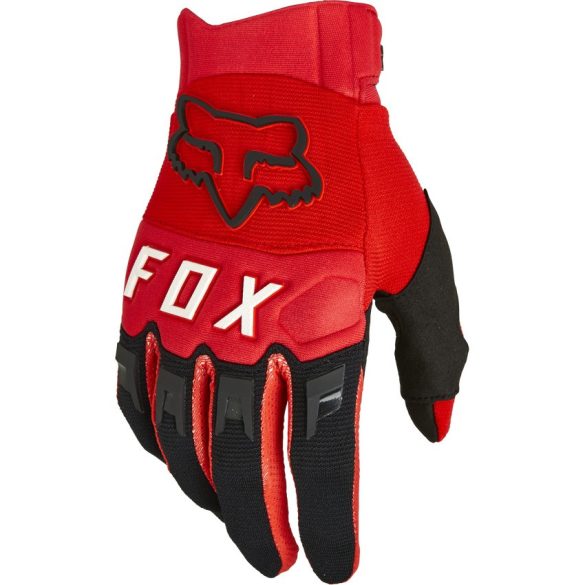 FOX Dirtpaw cross kesztyű - fluo piros – S