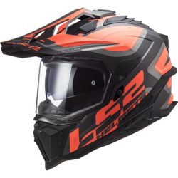   LS2 enduro sisak - MX701 Explorer - matt fekete/fluo narancs – L