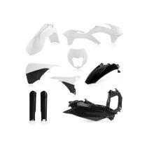 FULL KIT PLASTIC KTM EXC 14-15 - WHITE/BLACK