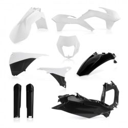 FULL KIT PLASTIC KTM EXC 14-15 - WHITE/BLACK