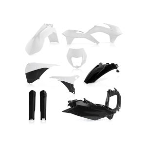FULL KIT PLASTIC KTM EXC 14-15 - WHITE/BLACK