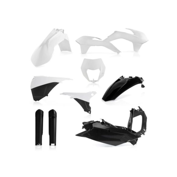 FULL KIT PLASTIC KTM EXC 14-15 - WHITE/BLACK