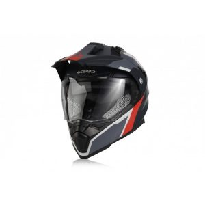 HELMET FLIP FS-606 - GREY/RED