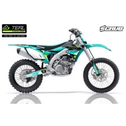   Acerbis teljes idomszett -  KAWASAKI KXF 450 2018 – zöldeskék