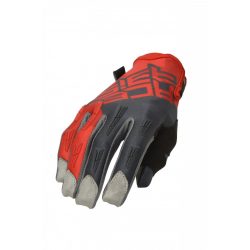 GLOVES MX-X-H HOMOLOGATED - RED/GREY