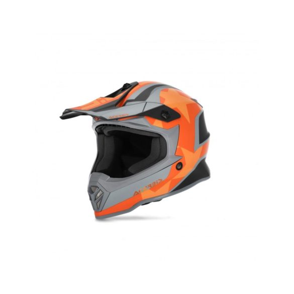 ACERBIS MX HELMET KID STEEL - BLACK/ORANGE - S
