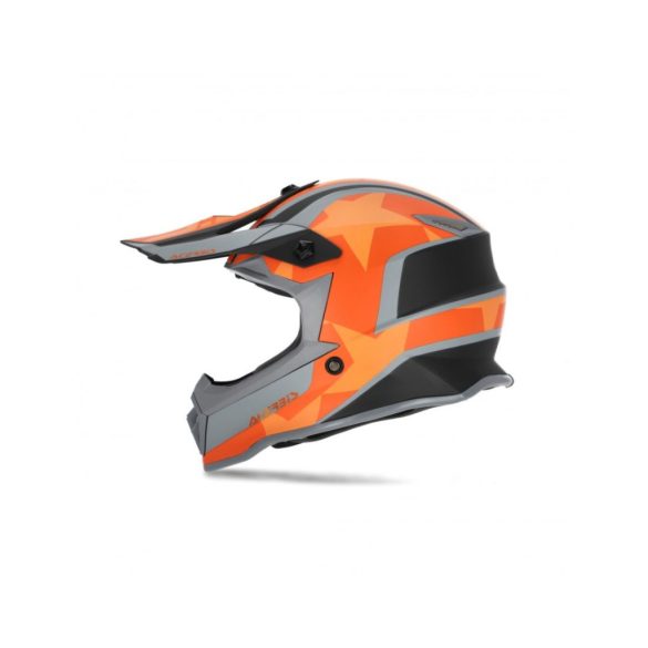 ACERBIS MX HELMET KID STEEL - BLACK/ORANGE - M