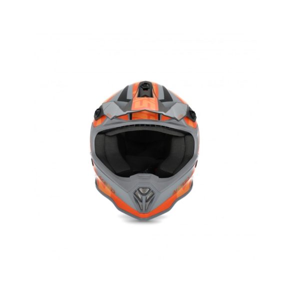 ACERBIS MX HELMET KID STEEL - BLACK/ORANGE - M
