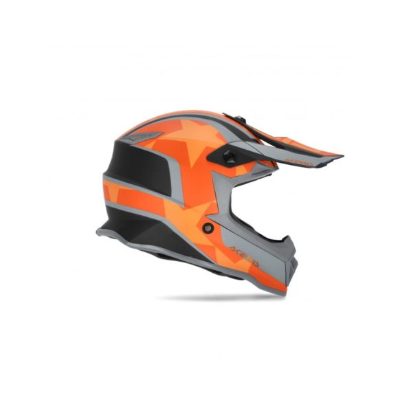 ACERBIS MX HELMET KID STEEL - BLACK/ORANGE - M
