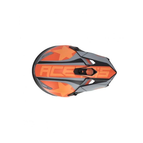 ACERBIS MX HELMET KID STEEL - BLACK/ORANGE - M
