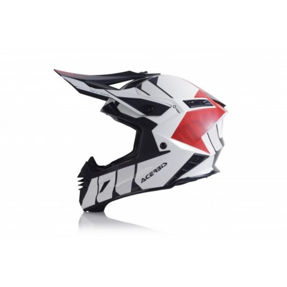 X-TRACK HELMET - WHITE/RED