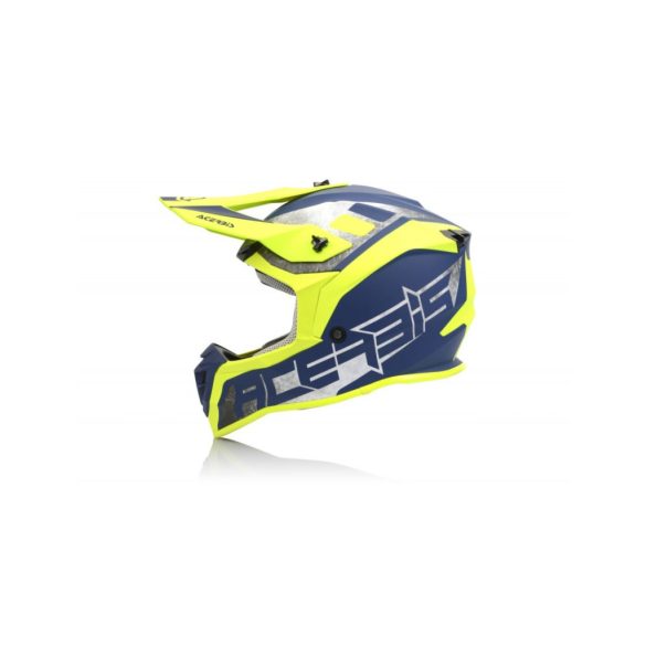 ACERBIS MX HELMET LINEAR - BLUE/YELLOW - S - OUTLET
