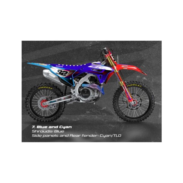 ACERBIS FULL PLASTIC KIT HONDA CRF450 21/24 + CRF250 22/24 - RED/BLUE