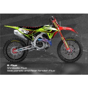 FULL KIT HONDA CRF450 21/24 + CRF250 22/24 - RED/FLUO YELLOW