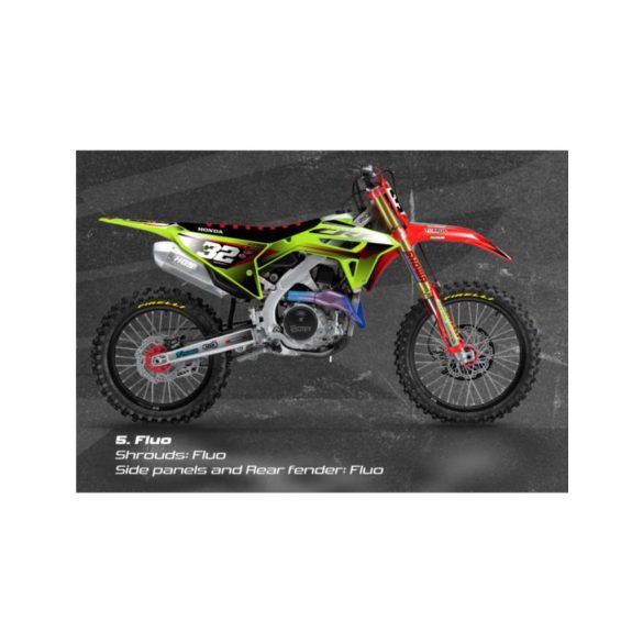 FULL KIT HONDA CRF450 21/24 + CRF250 22/24 - RED/FLUO YELLOW