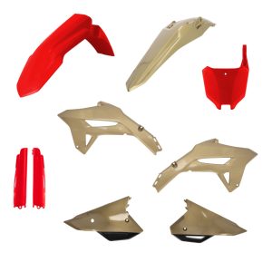 Acerbis teljes idomszett - HONDA CRF 250R  2022 - 2023 + CRF450 2021 -2023 – piros/arany