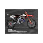   ACERBIS FULL PLASTIC KIT HONDA CRF450 21/24 + CRF250 22/24 - RED/MARBLE