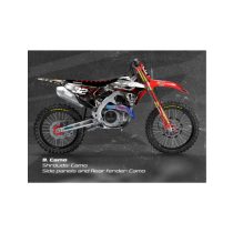   ACERBIS FULL PLASTIC KIT HONDA CRF450 21/24 + CRF250 22/24 - RED/MARBLE
