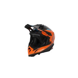 ACERBIS MX HELMET STEEL CARBON H-22-06 - ORANGE/BLACK - XS