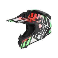 Acerbis cross sisak -Steel Carbon 22-06 – zöld/piros