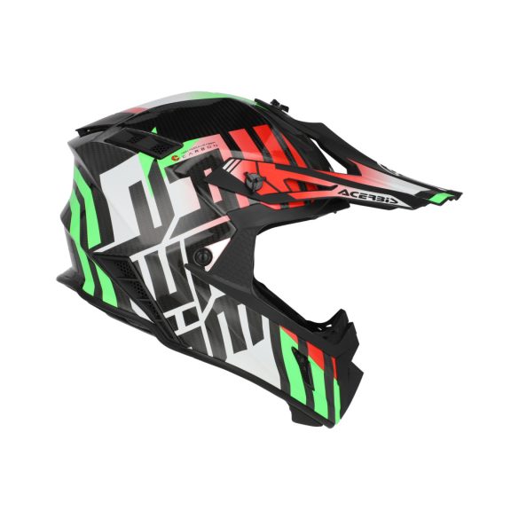 Acerbis cross sisak -Steel Carbon 22-06 – zöld/piros