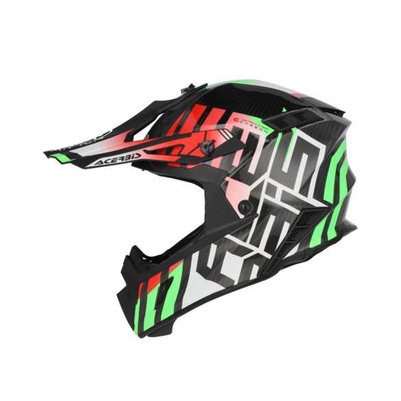 Acerbis cross sisak -Steel Carbon 22-06 – zöld/piros