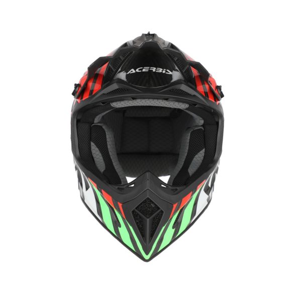 Acerbis cross sisak -Steel Carbon 22-06 – zöld/piros