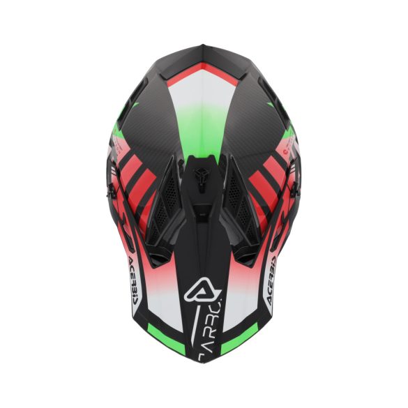 Acerbis cross sisak -Steel Carbon 22-06 – zöld/piros