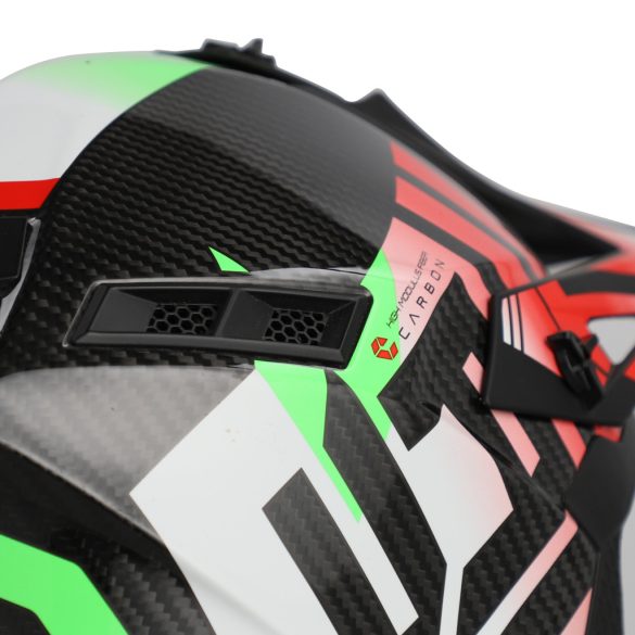 Acerbis cross sisak -Steel Carbon 22-06 – zöld/piros