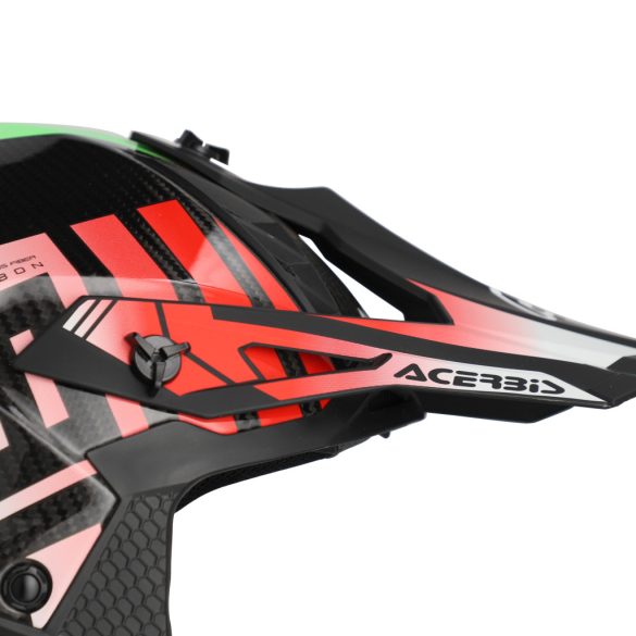 Acerbis cross sisak -Steel Carbon 22-06 – zöld/piros
