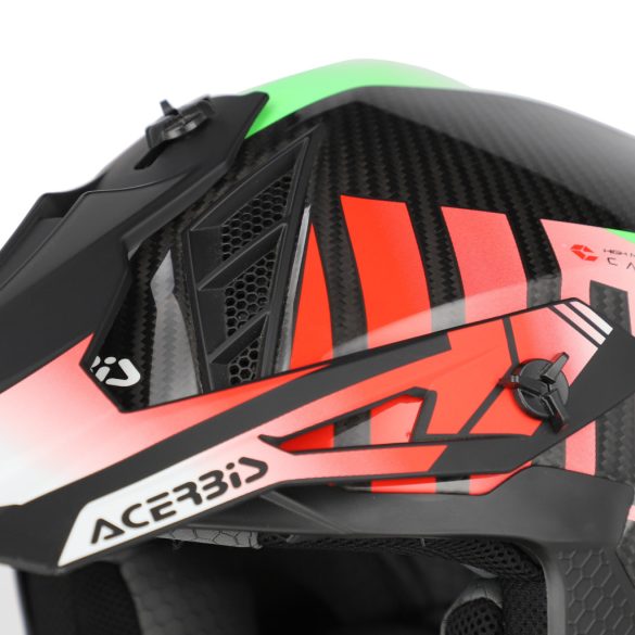 Acerbis cross sisak -Steel Carbon 22-06 – zöld/piros