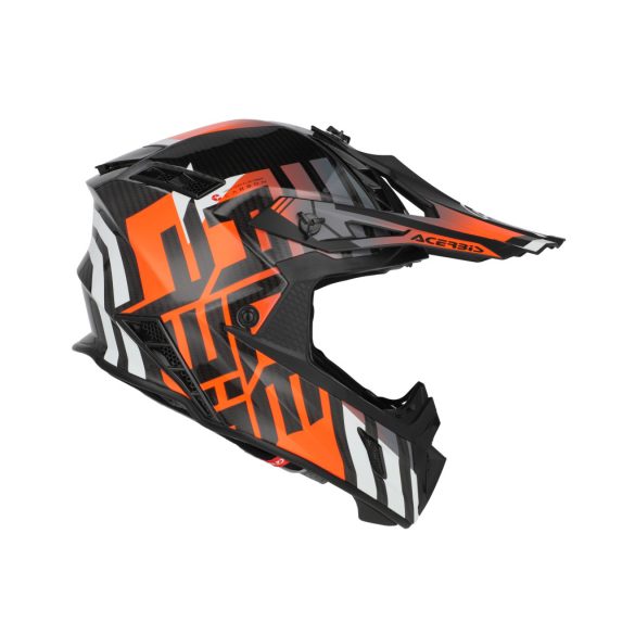 Acerbis cross sisak -Steel Carbon 22-06 – fekete/fluo narancs