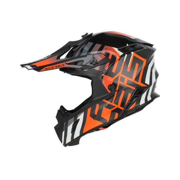 Acerbis cross sisak -Steel Carbon 22-06 – fekete/fluo narancs