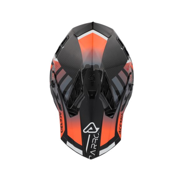 Acerbis cross sisak -Steel Carbon 22-06 – fekete/fluo narancs