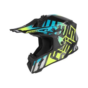 Acerbis cross sisak -Steel Carbon 22-06 – világoskék/fluo sárga