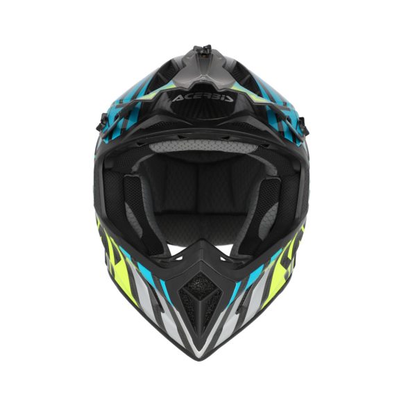 Acerbis cross sisak -Steel Carbon 22-06 – világoskék/fluo sárga