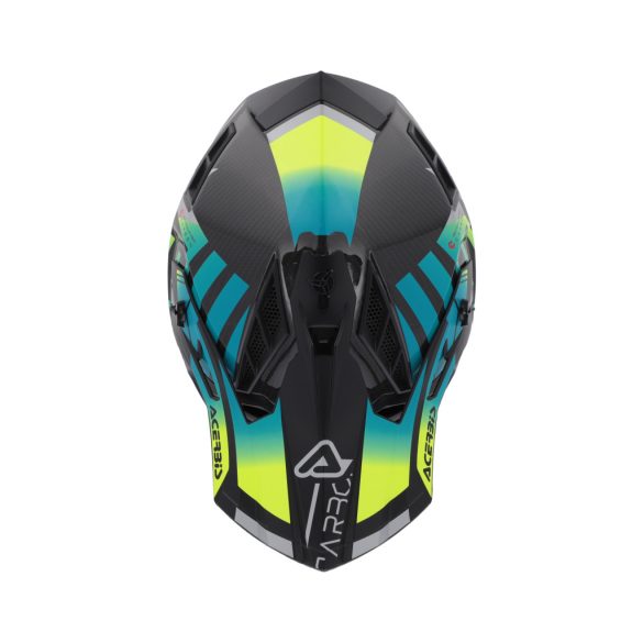 Acerbis cross sisak -Steel Carbon 22-06 – világoskék/fluo sárga