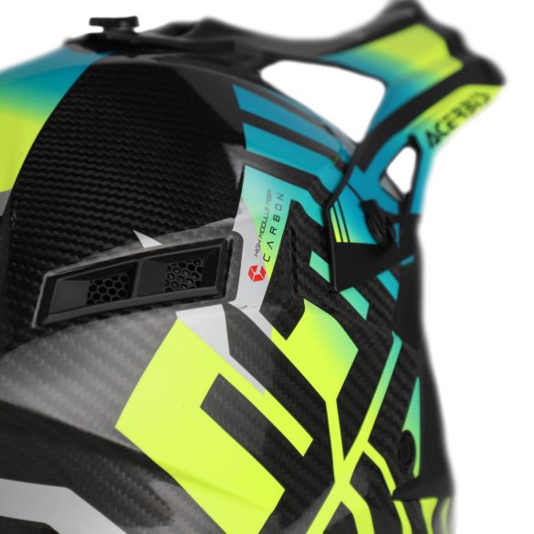Acerbis cross sisak -Steel Carbon 22-06 – világoskék/fluo sárga