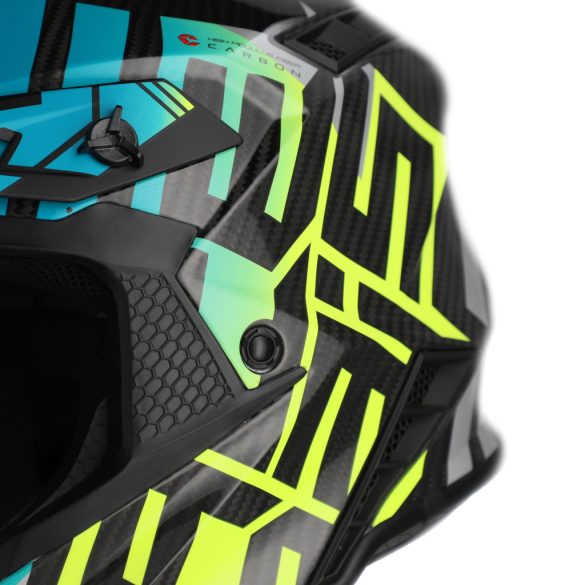 Acerbis cross sisak -Steel Carbon 22-06 – világoskék/fluo sárga