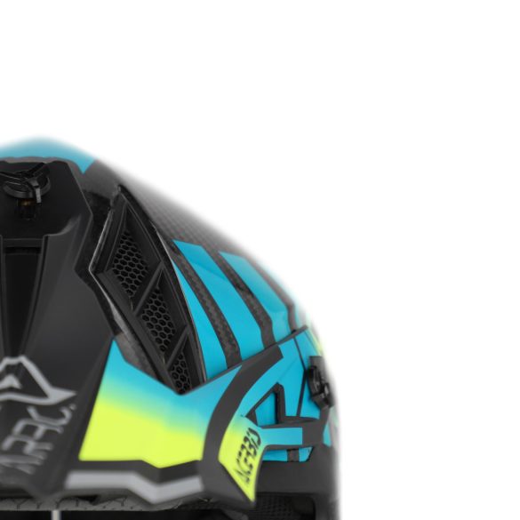 Acerbis cross sisak -Steel Carbon 22-06 – világoskék/fluo sárga
