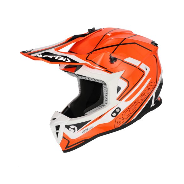 Acerbis cross sisak – Linear 22-06 – fehér/narancs