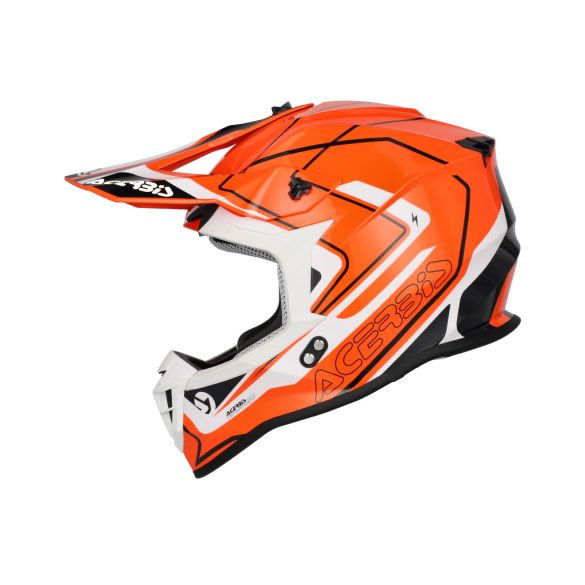 Acerbis cross sisak – Linear 22-06 – fehér/narancs