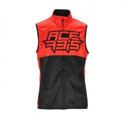 LINEAR SOFTSHELL VEST - BLACK/RED