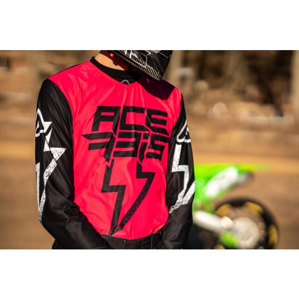 Acerbis cross mez – X-Flex Blizzard – fekete/rózsaszín