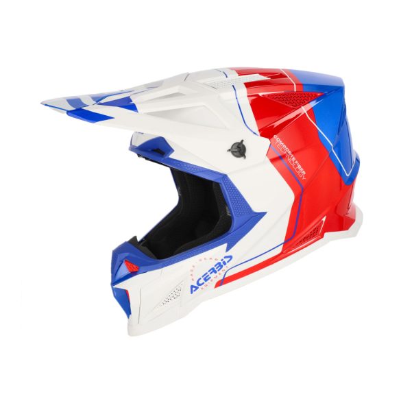 Acerbis cross sisak – T711 – fehér/kék/piros