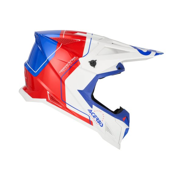 Acerbis cross sisak – T711 – fehér/kék/piros