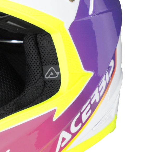 Acerbis cross sisak – T711 – fehér/lila