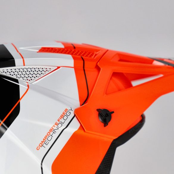 Acerbis cross sisak – T711 – fluo narancs/fekete/fehér
