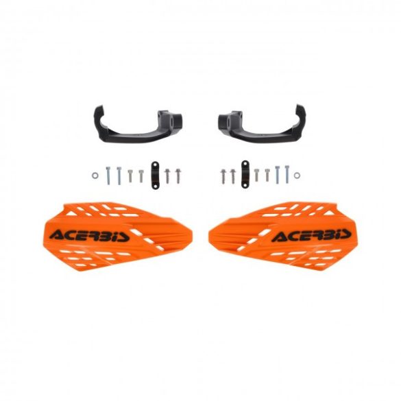 HANDGUARDS LINEAR VENTED ON HANDLEBARS - ORANGE/BLACK