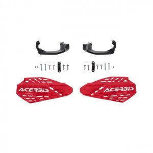 HANDGUARDS LINEAR VENTED ON HANDLEBARS - RED/WHITE